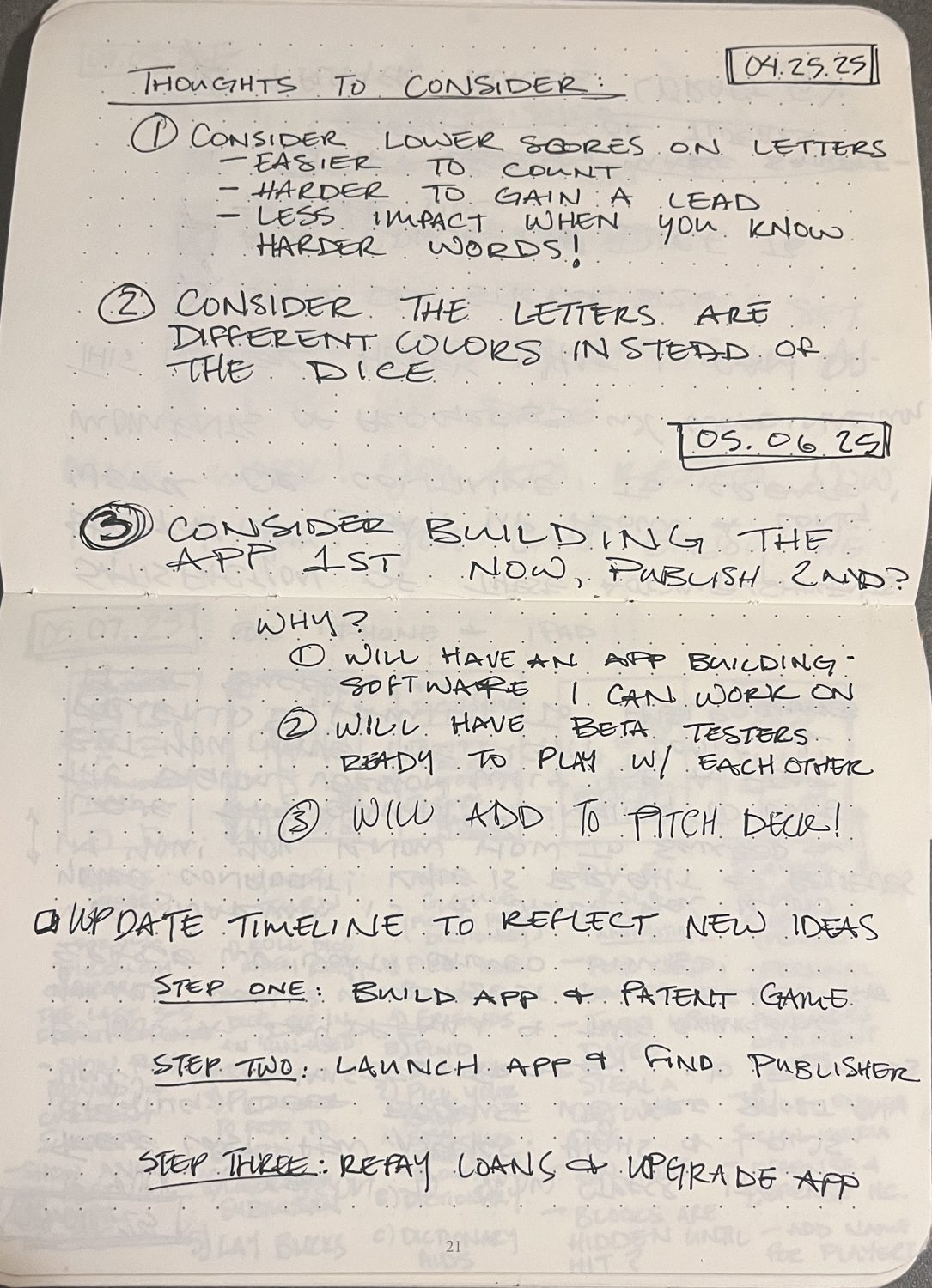 Playtest notebook spread 8