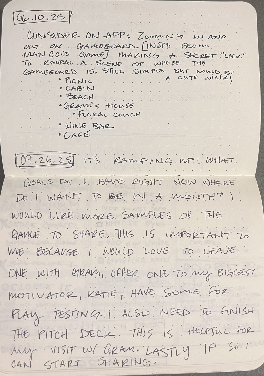 Playtest notebook spread 11