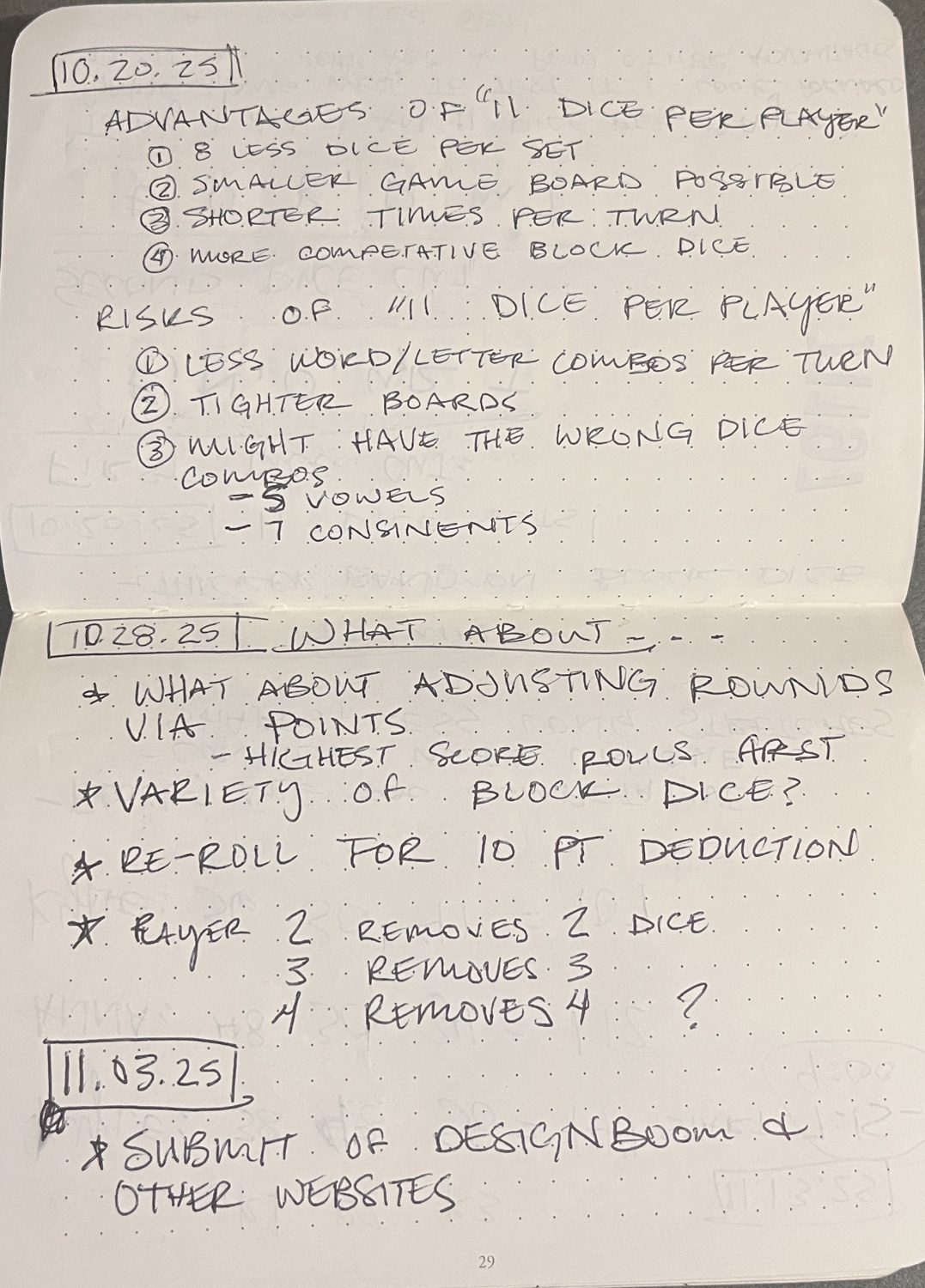 Playtest notebook spread 14