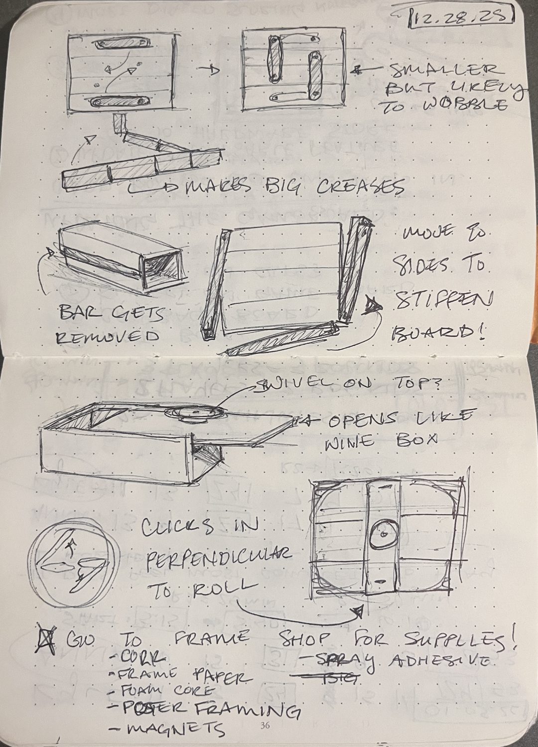 Playtest notebook spread 19