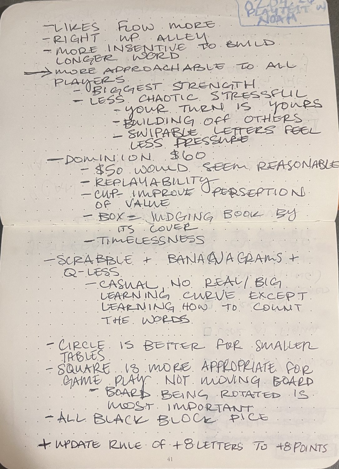 Playtest notebook spread 21